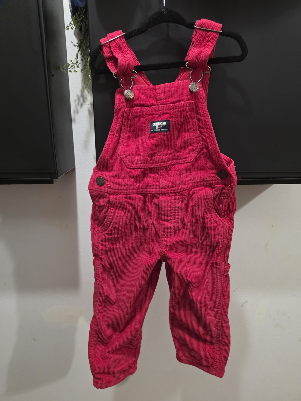 OshKosh B'gosh Hot Pink Corduroy Kids Overalls